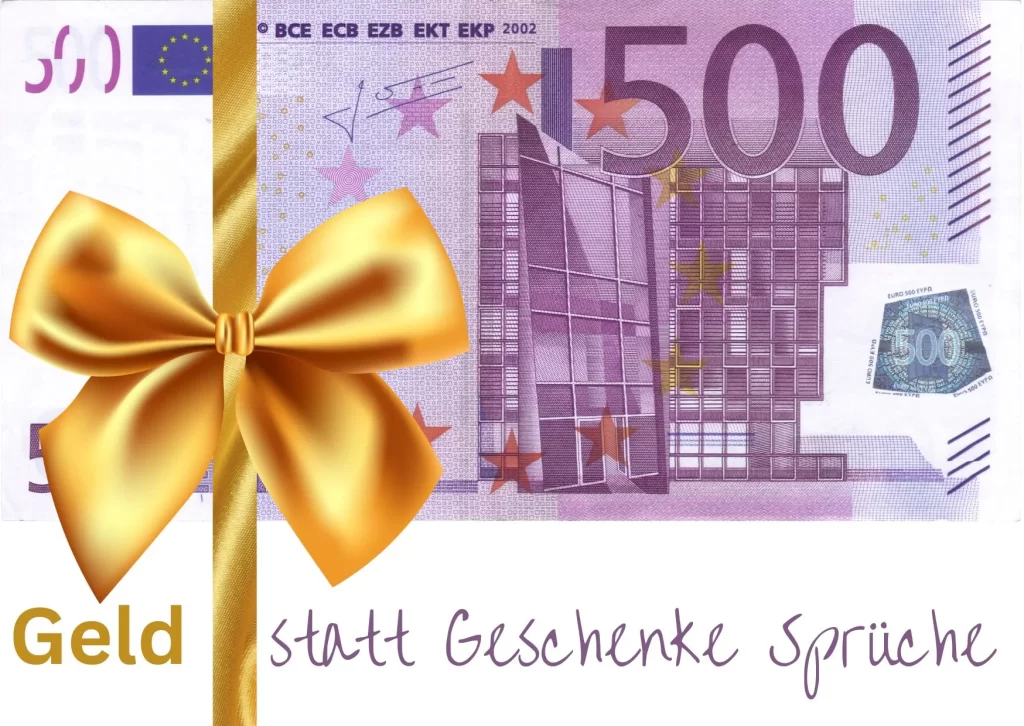 Lustige Sprüche: Geld statt Geschenke