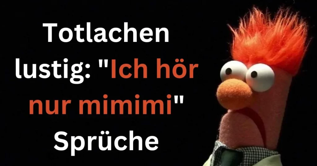 Totlachen lustig: "Ich hör nur mimimi" Sprüche