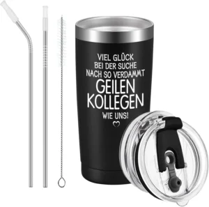 Thermotasse mit Spruch – Lustiges Abschiedsgeschenk für Kollegen zum Jobwechsel