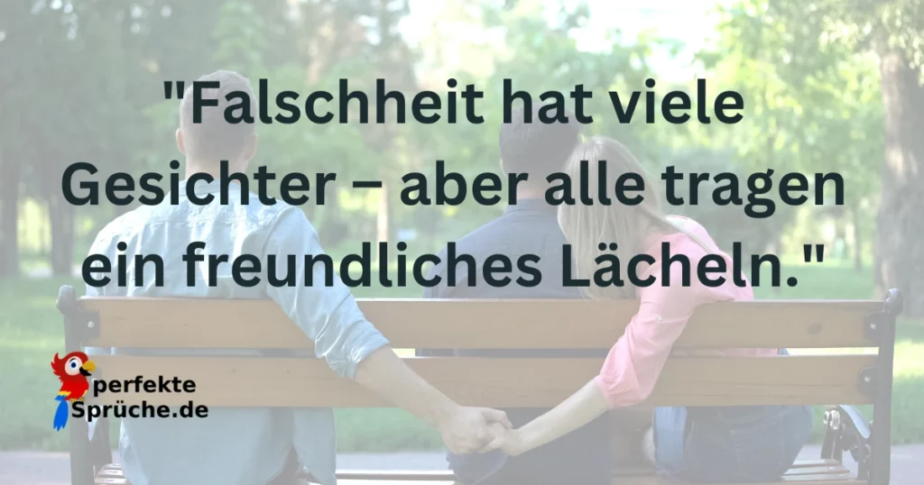 Falschheit hinterhältige Menschen Sprüche